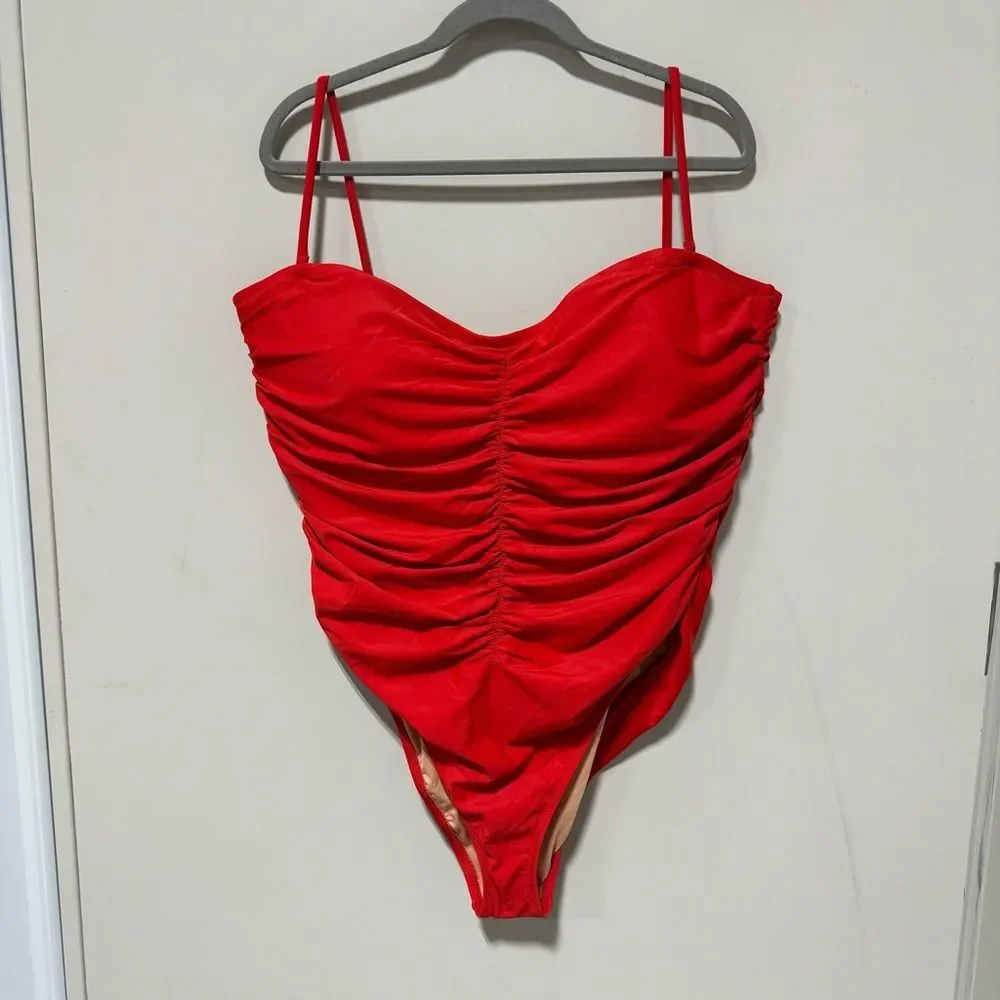 NWT J Crew Ruched Sweetheart One-piece Size 22